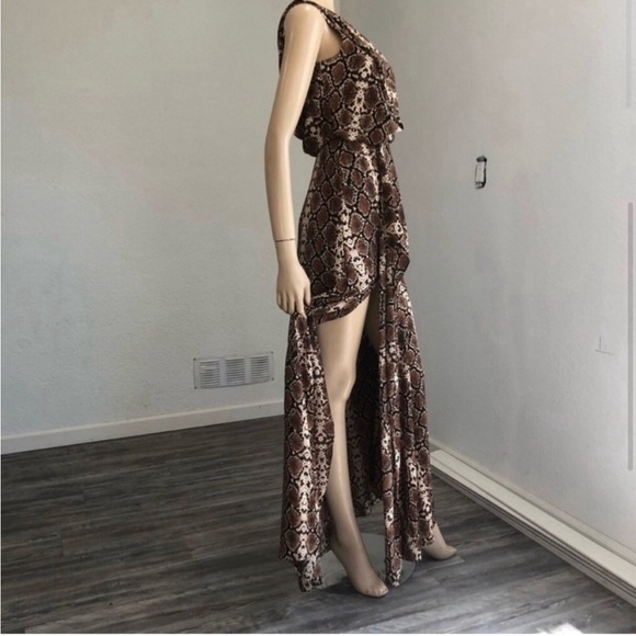 BCBGMAXAZRIA animal print maxi dress TART COMBO - Picture 3 of 16